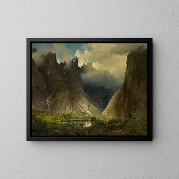 Dolina Romsdalen - Johan Fredrik Eckersberg — oprawiony obraz na ścianie