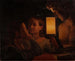 Dwóch dzieci oświetlających rzeźbioną głowę - Johan Gustaf Sandberg — widok dzieła