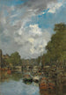 Un canal animé Rotterdam - Johan Hendrik van Mastenbroek — widok dzieła
