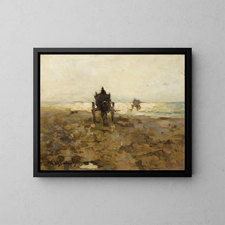 Chariot à coquilles - Johan Hendrik Weissenbruch — oprawiony obraz na ścianie