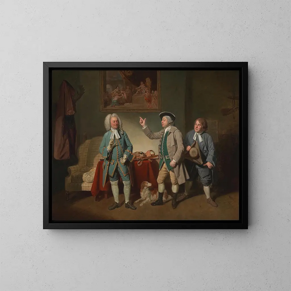 John Beard i John Dunstall w L'Amour dans un village - Johan Joseph Zoffany — oprawiony obraz na ścianie