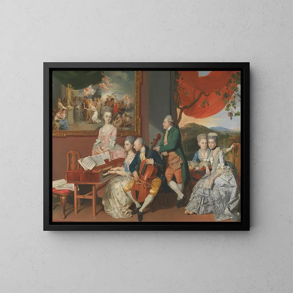 Rodzina Gore z George'em, 3. hrabią Cowper - Johan Joseph Zoffany — oprawiony obraz na ścianie