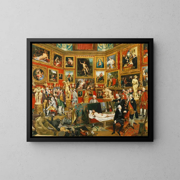 Tribune des Offices - Johan Joseph Zoffany — oprawiony obraz na ścianie