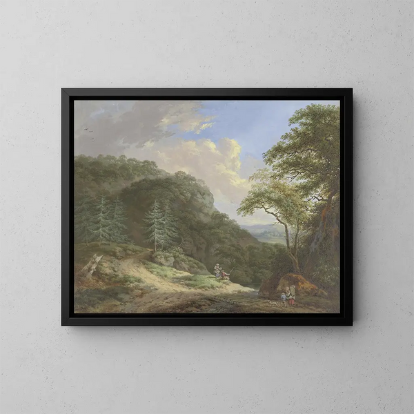 pejzażu górskiego - Johann Albrecht Friedrich Rauscher — oprawiony obraz na ścianie