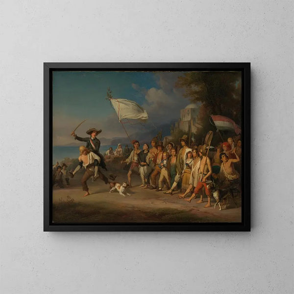 La défense des enfants - Johann Baptist Kirner — oprawiony obraz na ścianie