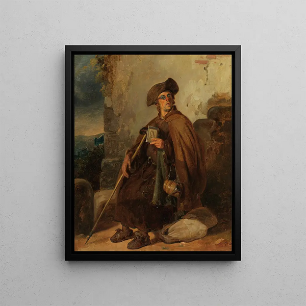 Pielgrzym siedzący - Johann Baptist Kirner — oprawiony obraz na ścianie