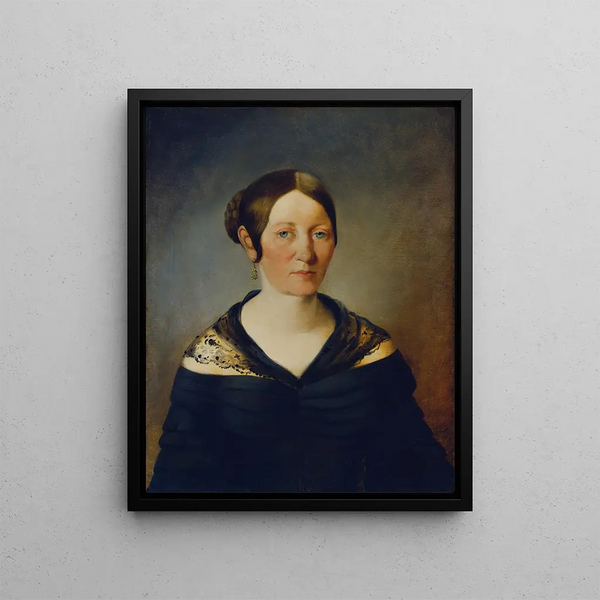 portret kobiety - Johann Baptist Reiter — oprawiony obraz na ścianie