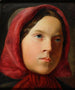 Młoda kobieta w czerwonej chustce - Johann Baptist Reiter — widok dzieła