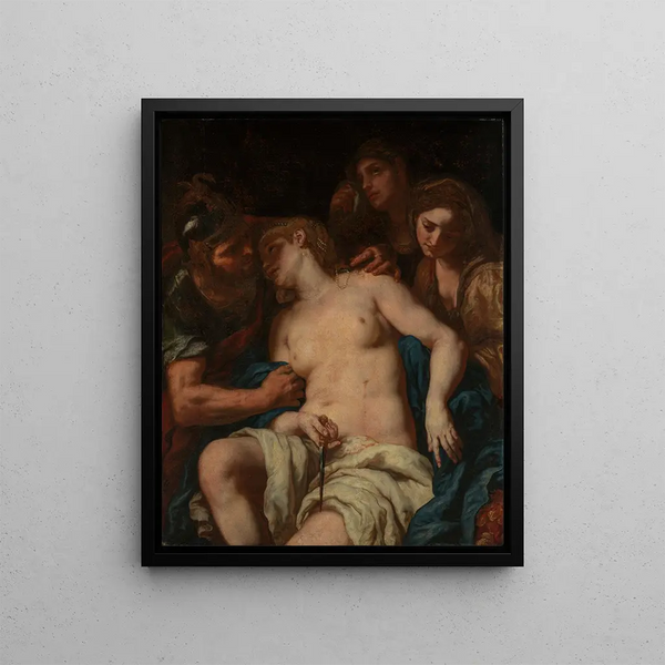Lucrèce - Johann Carl Loth — oprawiony obraz na ścianie