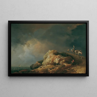 Johann Christian Brand - Kstenlandschaft mit Saumtieren.webp