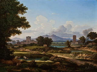 Johann Christian Reinhart - Scene From The Roman Campagna Torre Del Quinto.webp