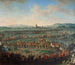 Wejście cesarza Franciszka I, Étienne i jego syna Józefa II do Frankfurtu 29 marca 1764 - Johann Dallinger von Dalling — widok dzieła