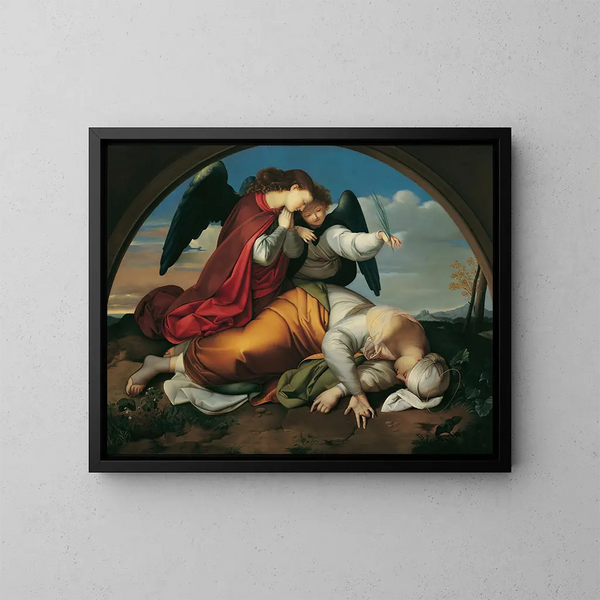 Świętej Cecylii zmarłej, wersja wiedeńska - Johann Evangelist Scheffer von Leonhardshoff — oprawiony obraz na ścianie