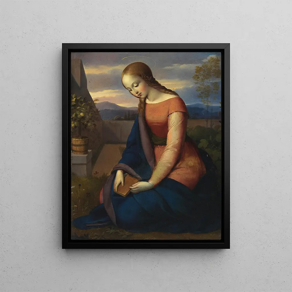 Johann Evangelist Scheffer von Leonhardshoff - The Virgin Mary In The hortus Conclusus.webp