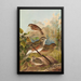 Turdus iliacus - Johann Friedrich Naumann — oprawiony obraz na ścianie