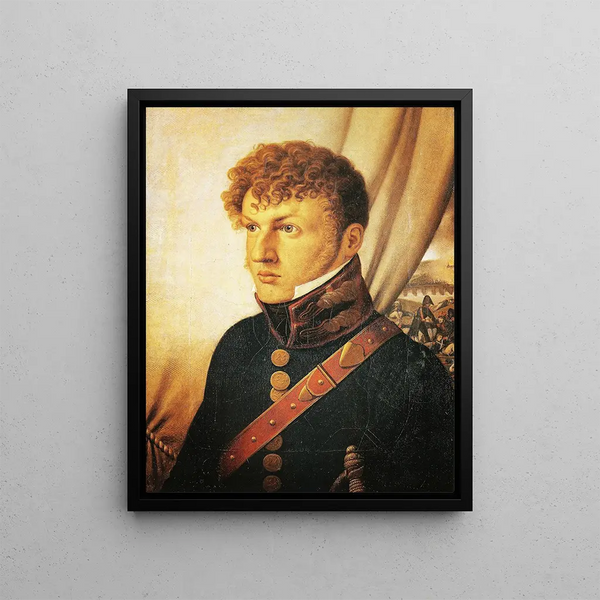 Portret Johanna Christiana Jeremiasza Martini, chirurga wojskowego 25. pułku lekkiej piechoty cesarskiej Francji - Johann Friedrich Overbeck — oprawiony obraz na ścianie