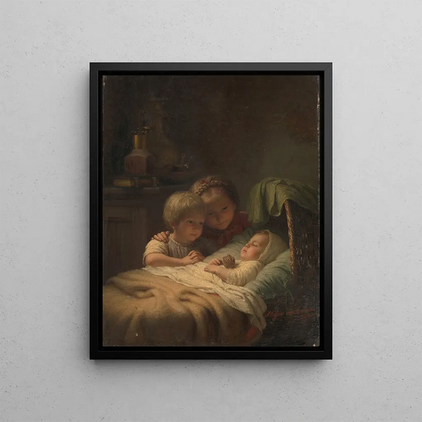 Najmłodszy brat - Johann Georg Meyer von Bremen — oprawiony obraz na ścianie