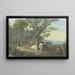 Troupeau campé sous un chêne, à droite berger et bergère prenant leur repas et vue au loin - Johann Georg Pforr — oprawiony obraz na ścianie