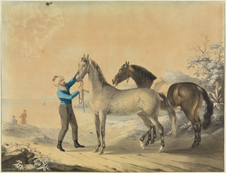 Johann Georg Pforr - Trke mit zwei Pferden am Meer.webp