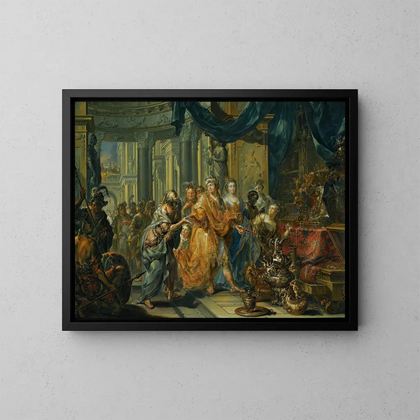Crésus i Solon - Johann Georg Platzer — oprawiony obraz na ścianie