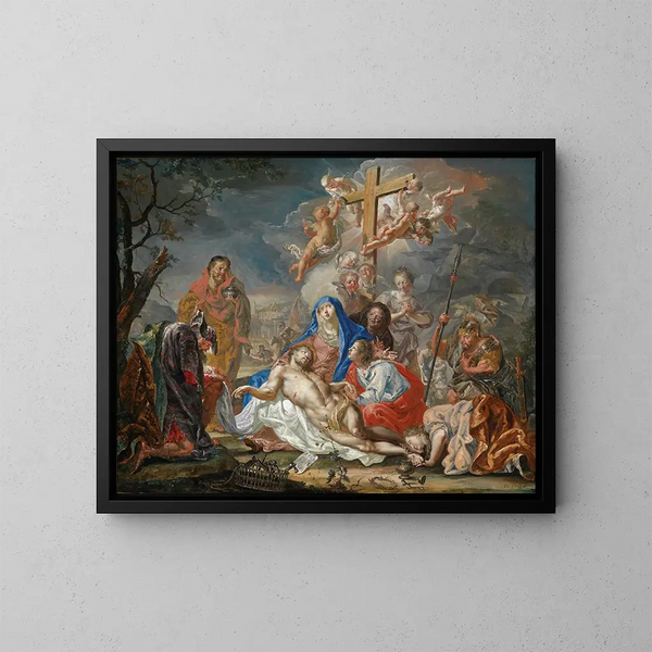 La Mise au tombeau du Christ - Johann Georg Platzer — oprawiony obraz na ścianie