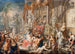 Scena fontanny przed pałacem - Johann Georg Platzer — widok dzieła