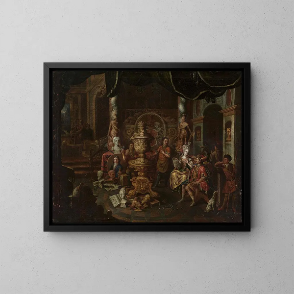 W pracowni malarza - Johann Georg Platzer — oprawiony obraz na ścianie