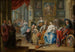 wnętrza z koncertem i graczami w karty - Johann Georg Platzer — widok dzieła