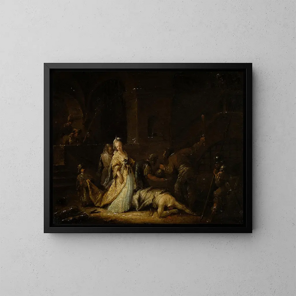 La Décapitation de saint Jean-Baptiste - Johann Georg Trautmann — oprawiony obraz na ścianie