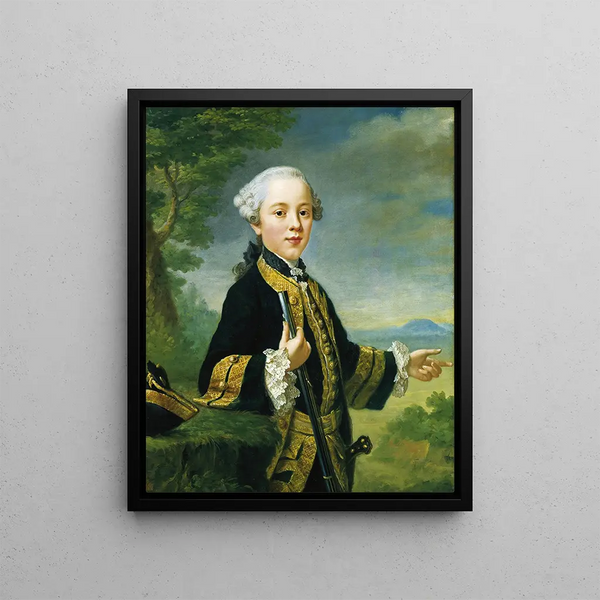 portretu Justyniana Theodora Friedricha von Holzhausen - Johann Georg Ziesenis — oprawiony obraz na ścianie