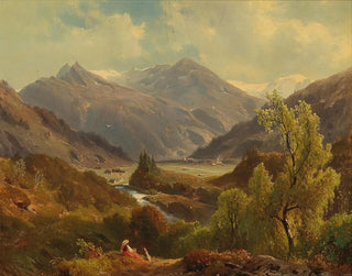 Johann Giovanni Varrone - The Bcksteiner Valley with the Rathausberg Wildbad Gastein Upper Austria.webp