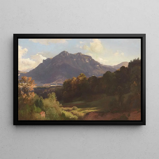 Johann Gottfried Steffan - Heuberg im Inntal im herbstlichen Sonnenlicht.webp