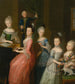Portret hrabiego Johanna Kasimira von Schlieben i jego pięciu córek - Johann Gottlieb Becker — widok dzieła