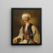 Portret mężczyzny w orientalnym stroju - Johann Grund — oprawiony obraz na ścianie