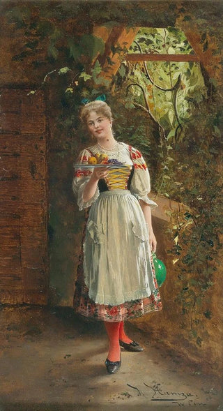 Johann Hamza - A young girl in traditional costume.webp