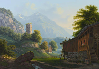 Johann Heinrich Bleuler the Younger - Die Burg Resti im Meirigerthal.webp