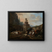 Bergère et troupeau près d'une fontaine romaine - Johann Heinrich Roos — oprawiony obraz na ścianie