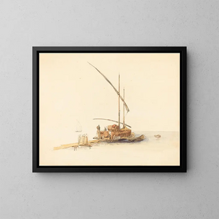 Johann Jacob Ulrich - Wine Barrels Loaded onto a Sailing Barge at Vevey.webp