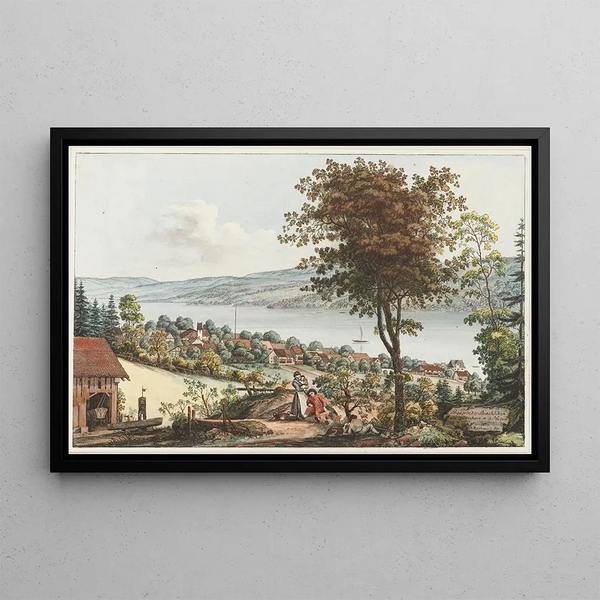 Johann Jakob Aschmann - Prospect v Rschlikon am Zrichsee nd Natur.webp