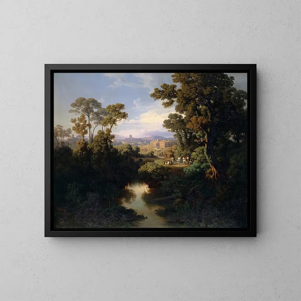 okolic Rzymu - Johann Jakob Frey — oprawiony obraz na ścianie