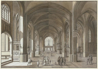 Johann Ludwig Ernst Morgenstern - Blick auf Lettner und Chor einer dreischiffigen gotischen Kirche.webp