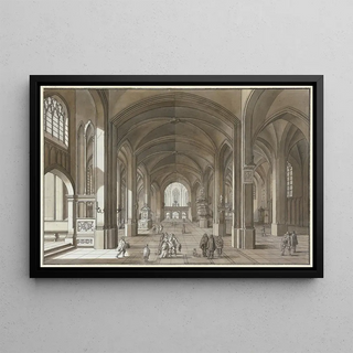 Johann Ludwig Ernst Morgenstern - Blick auf Lettner und Chor einer dreischiffigen gotischen Kirche.webp