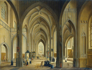 Johann Ludwig Ernst Morgenstern - Interior of a Gothic Church.webp