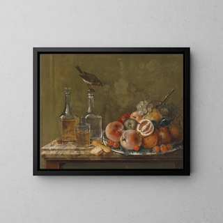 Johann Matthias Wurzer - Stillleben mit Frchten und Glaskaraffen.webp