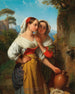 Młode włoskie kobiety przy fontannie - Johann Nepomuk Ender — widok dzieła
