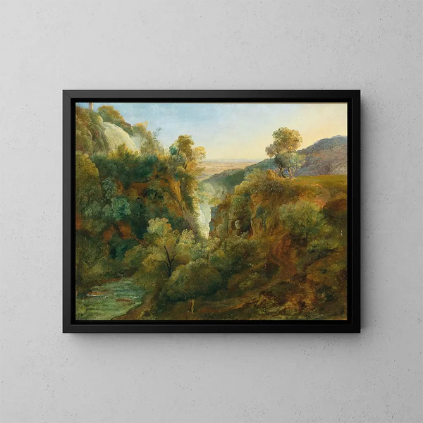 Kaskada w Tivoli - Johann Nepomuk Rauch — oprawiony obraz na ścianie
