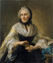 Portret nieznanej damy z pudełkiem złotych czekoladek - Johann Nikolaus Grooth — widok dzieła