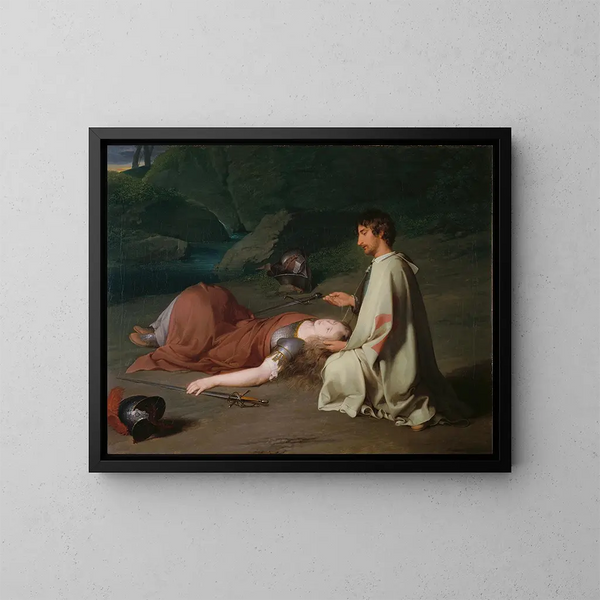 Le baptême de Chlorinde - Johann Peter Krafft — oprawiony obraz na ścianie