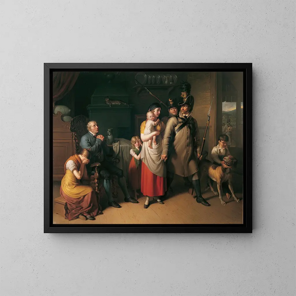 Le retour du landwehrmann - Johann Peter Krafft — oprawiony obraz na ścianie