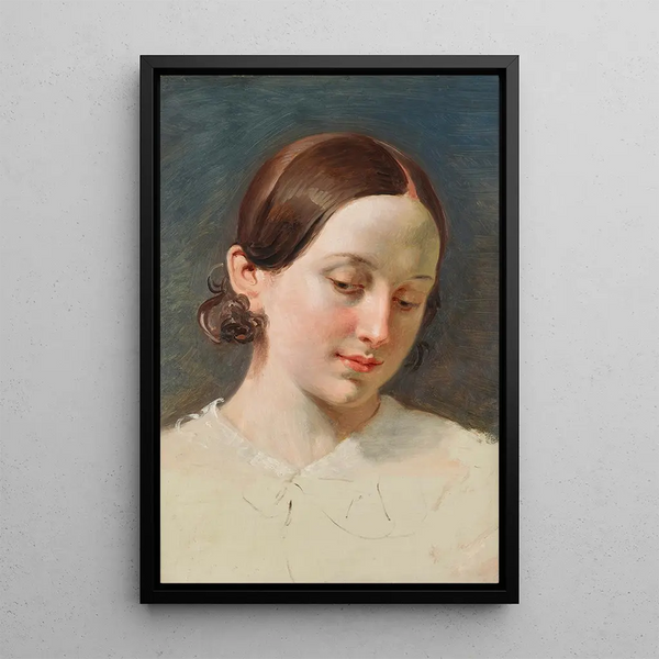 Johann Peter Krafft - Kopf eines Mdchens mit braunem Haar Studie zu Rdiger und Angelica.webp